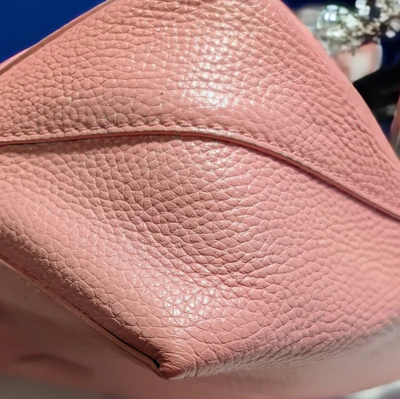 Michael Kors Junie Medium Leather Shoulder Bag - Salmon - Picture 9 of 14